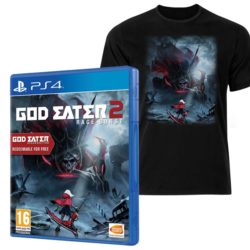 God Eater 2 Rage Burst PS4 Game (Inc God Eater Resurrection) with Bonus DLC + T-Shirt